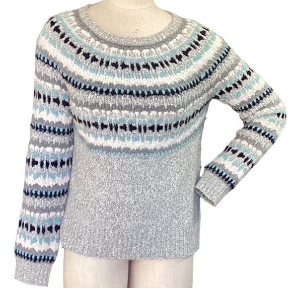 LOFT Sweaters - Loft Fair Isle Nordic Aspres Ski Pullover Soft Sweater Size Medium
